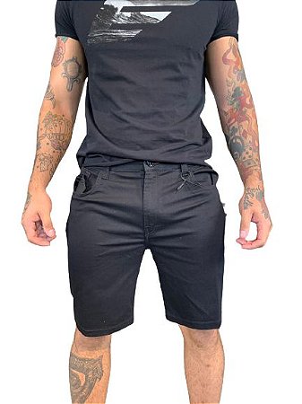 Bermuda Ellus Storm Elastic II Rock e asa masculina preto