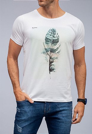 Camiseta Red Feather Watercolor Feather