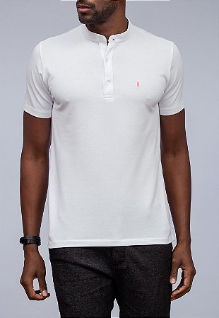 Camisa Polo Red Feather Gola a Mão Piquet
