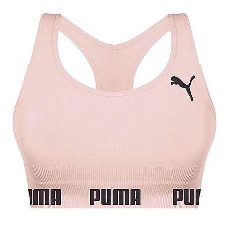 Top Puma Nadador Sem Costura Rosa Nude
