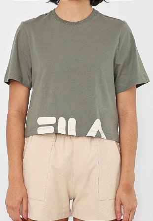 Cropped Fila Easy Verde Militar