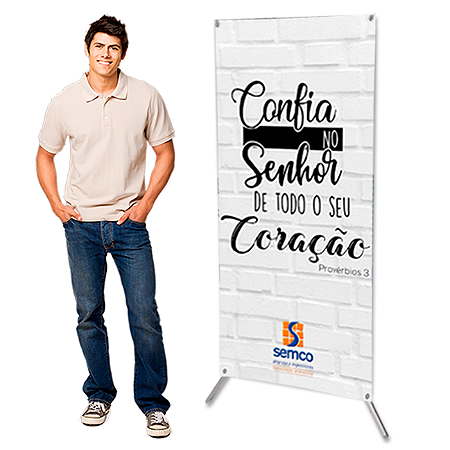 Porta Banner X - Fibra Ajustável (Banner de 60)