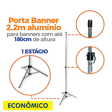 Tripé para Banner 2,20m - ECONÔMICO