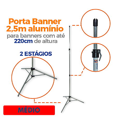 Tripé para Banner 2,50m - MÉDIO