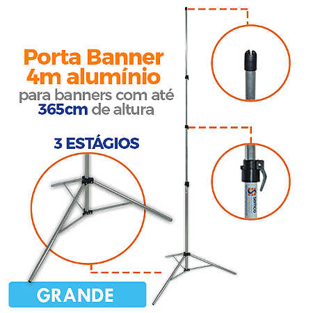 Tripé para Banner 4,0m - GRANDE