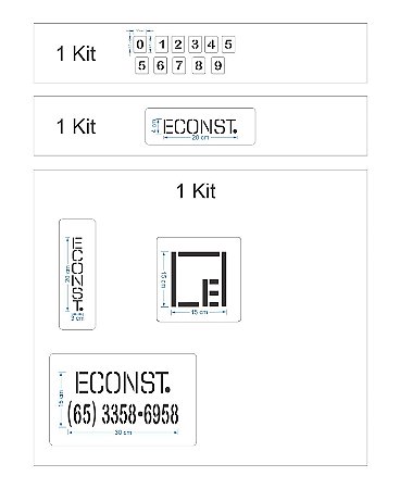 Kit Stencil Molde Vasado ECONST