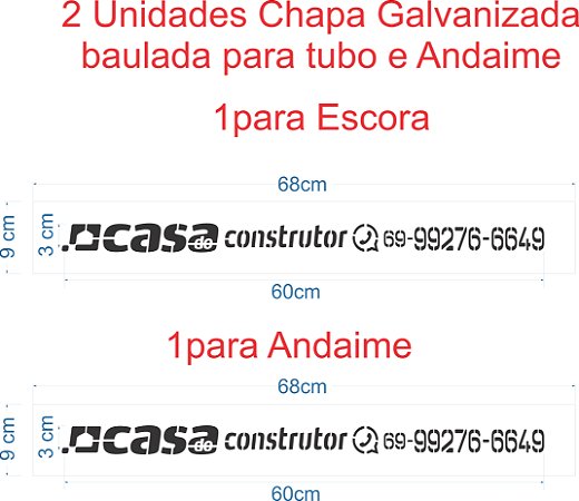 Kit Locação Casa Do Construtor Chapa Galvanizada .