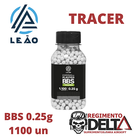 Esferas BBS 0.25g Tracer Leão para Airsoft