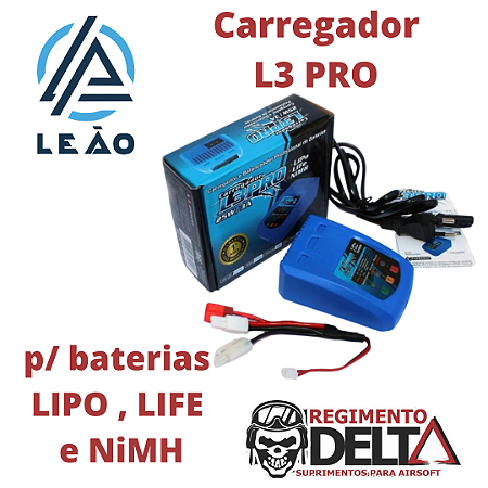 Carregador De Bateria Leão L3PRO 3A 25W Lipo NiMh Life