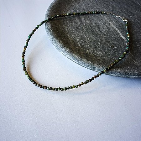 Choker de Turquesa Africana - 35cm