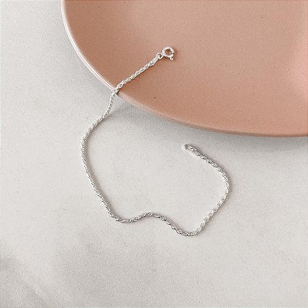 Pulseira corrente cordão baiano 1.6 19cm