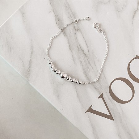 Pulseira entremeio 9 bolas