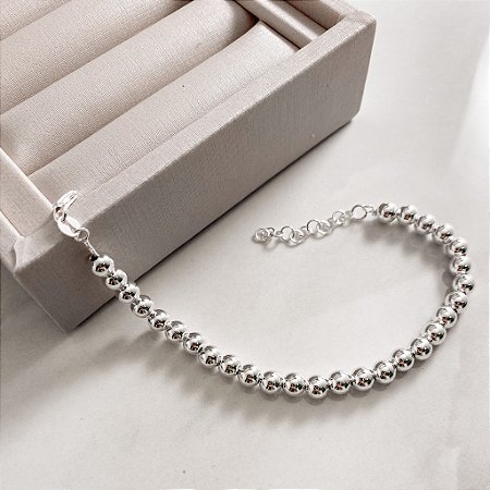 Pulseira cartier bolas 6mm
