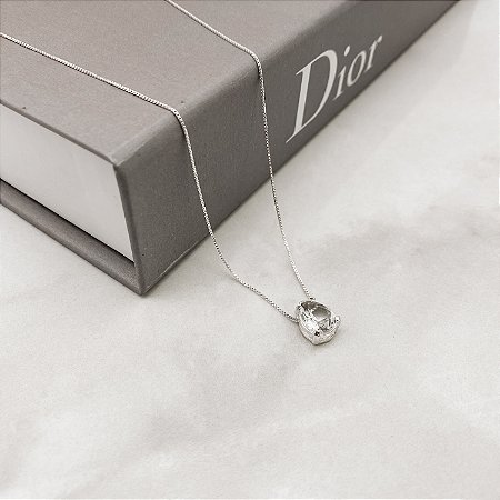 Colar zircônia gota cristal