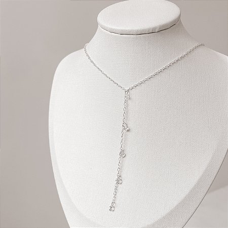 Gravatinha pingentes zircônias 4mm