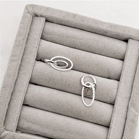 Argola click 12mm pingentes elo oval liso e cravejado