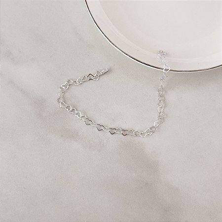 Pulseira corrente coração 4.2