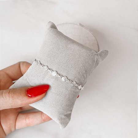 Pulseira entremeio conchas 5mm