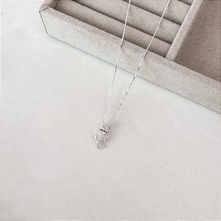 Colar gato cravejado