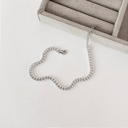 Pulseira Riviera 4.0 17cm com alongadora ródio