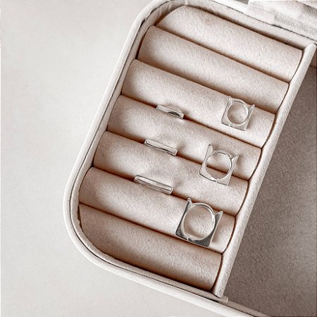 Trio argolas click quadrada 11, 12 e 15mm