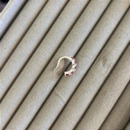 Piercing fake rosa cravejado