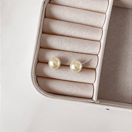 Brinco pérola 12mm