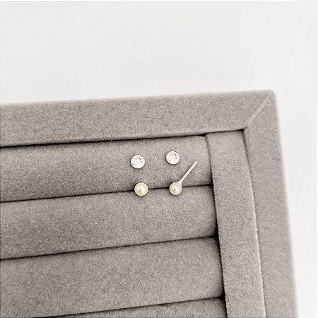 Brinco infantil pérola 4mm tarraxa baby