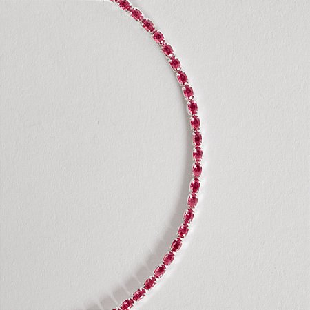 Pulseira Riviera zircônias ovais cereja 2.1 16+4cm