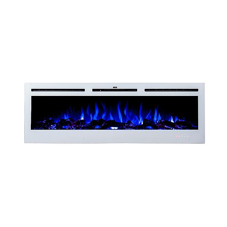 LAREIRA ELETRICA DE EMBUTIR TELA 55" 110V COR BRANCA CHALEUR BRASIL