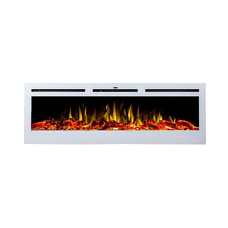 LAREIRA ELETRICA DE EMBUTIR TELA 55" 220V COR BRANCA CHALEUR BRASIL