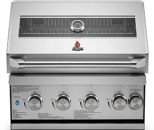 Churrasqueira a Gás Chaleur PRO Square View 4 Queimadores + 1 Infrared Chaleur Brasil
