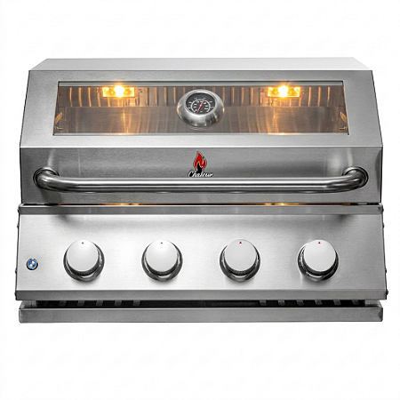 Churrasqueira a Gás Chaleur View 4 Queimadores Inox 304 Com Visor