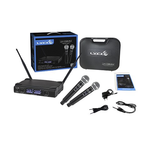 Microfone Sem Fio Lyco UH-08MM UHF Multifrequencial