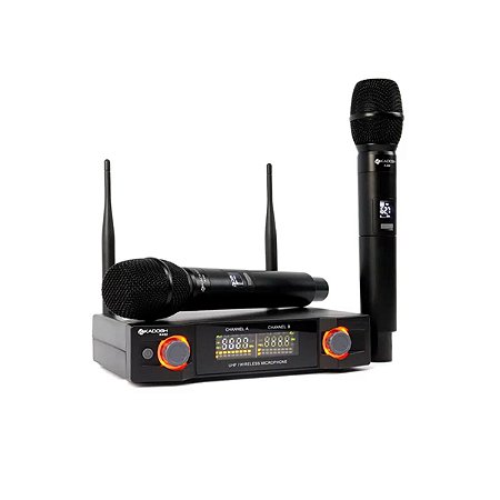 Microfone Sem Fio kadosh K-402m Duplo UHF