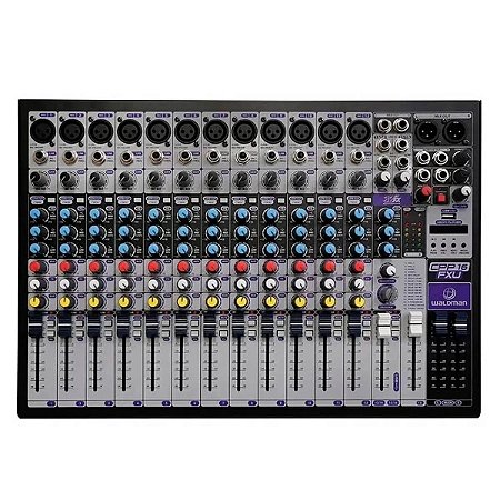 Mesa de Som Waldman 16 Canais CPP-16 FXU + EFX, Bluetooth e USB