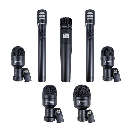 Kit de Microfones Kadosh Para Bateria K7 Slim Com 7 Peças