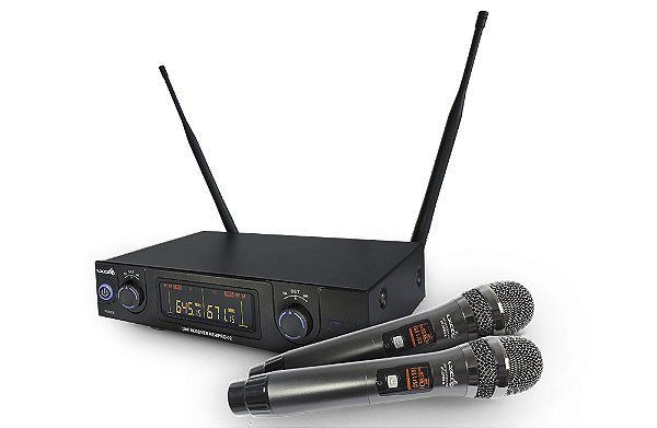 Microfone duplo Sem Fio Lyco - UHXPRO-02MM