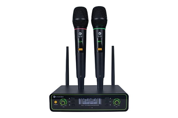 Microfone Sem Fio Duplo De Mão UHF 200 Canais Kadosh K422m