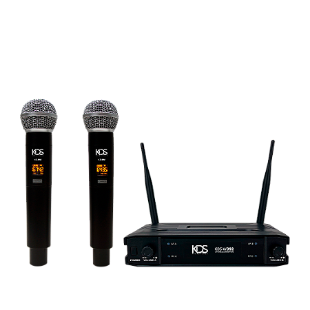 Microfone Sem fio Kadosh KDS392M Duplo Mão UHF