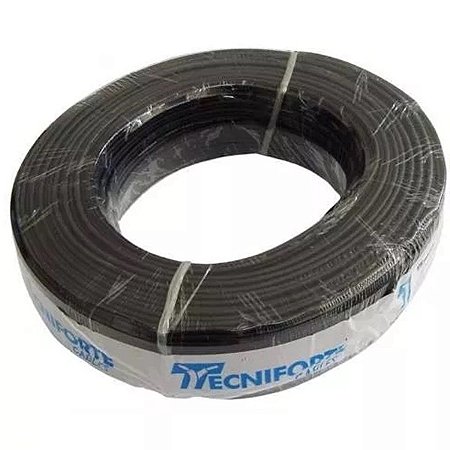 Cabo comando PP Tecniforte 2x1,50mm Preto Rolo 100 mts