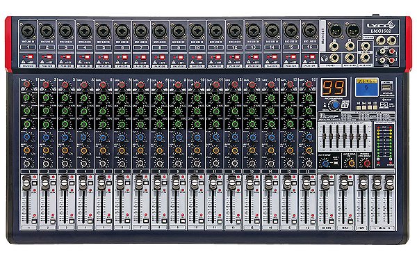 Mesa de Som Lyco 16 Canais LMG-1602 USB/BT