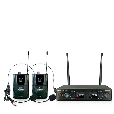 Microfone sem Fio Kadosh K502H Duplo Head Set UHF