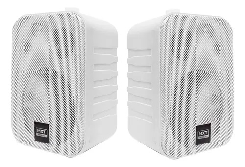Caixa de Som Ambiente MXK-25 Branca 50WRMS Par com Suporte