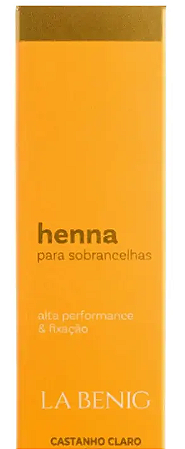 Henna La Benig - CASTANHO CLARO 3g + (Fixador 10ml)