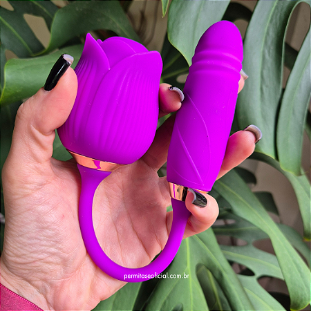 Vibrador Sophie ( cor roxa) com 10 modos de pulsação, impulso e vibração, recarregável