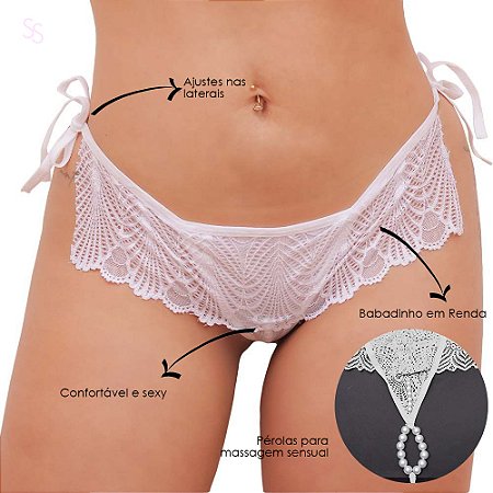 Calcinha tailandesa LUXO regulável com babadinho serve do 40 ao PLUS