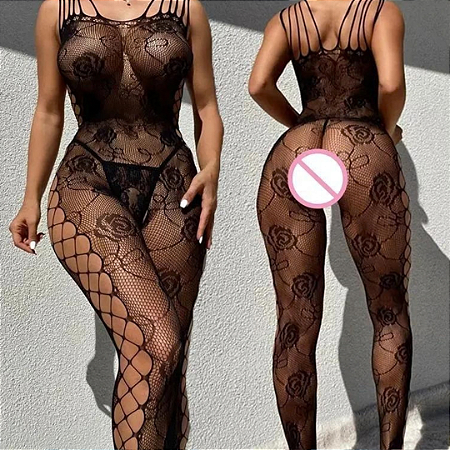 Bodystocking macacão VESTE P ao G