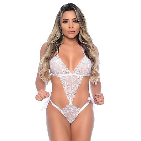 Body Sexy em Renda com Fita TAM G
