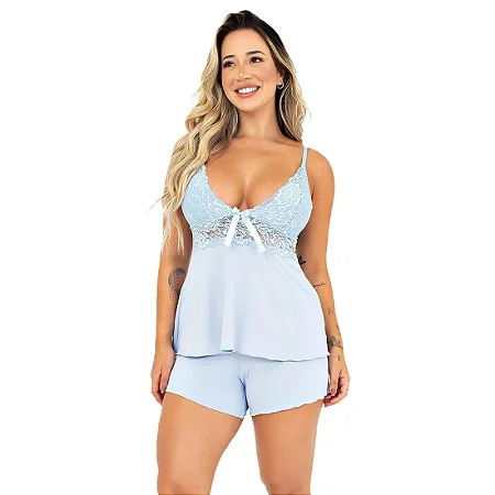 Baby doll ayla com renda TAMANHO G